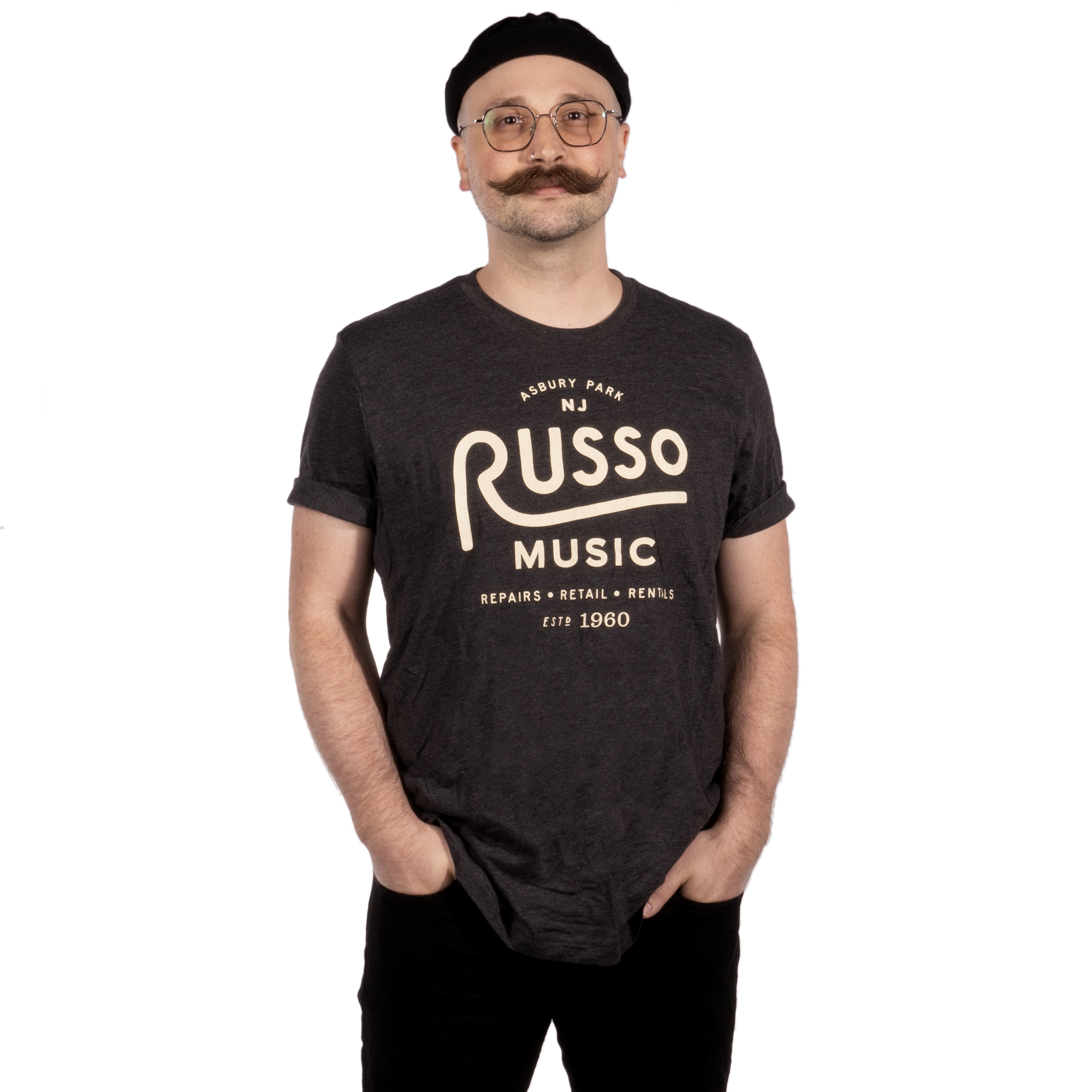 トップス Gorsch : Heather Serge Band Shirts Russo Music 'Asbury Park 1960 Logo' T-Shirt - Heather Graphite