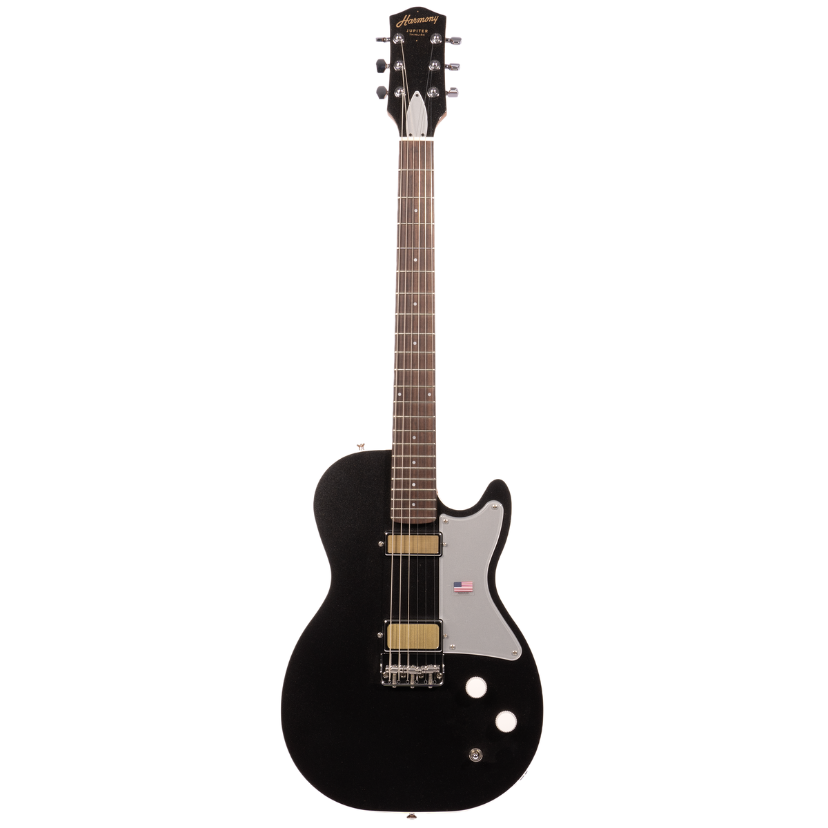 Harmony Standard Jupiter Thinline Electric Guitar with Case, Space Black