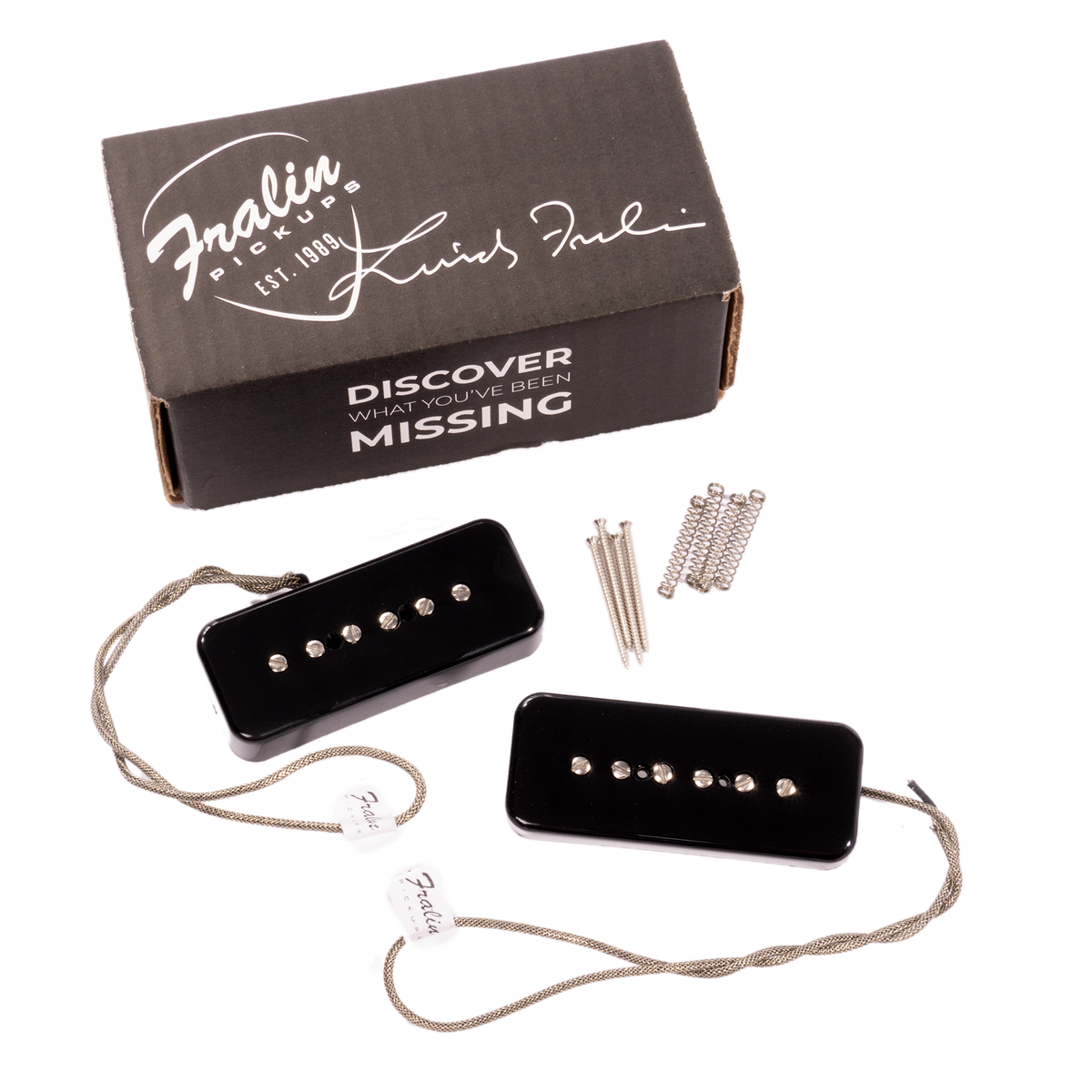 Fralin Hum-Cancelling P-90 Electric Guitar Pickup Set, Standard 50mm Spacing, Soapbar