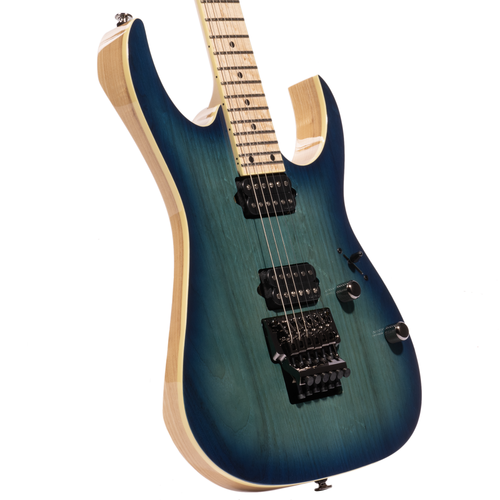 Ibanez RG Prestige 6 String Electric Guitar w/ Case, Nebula Green Burst