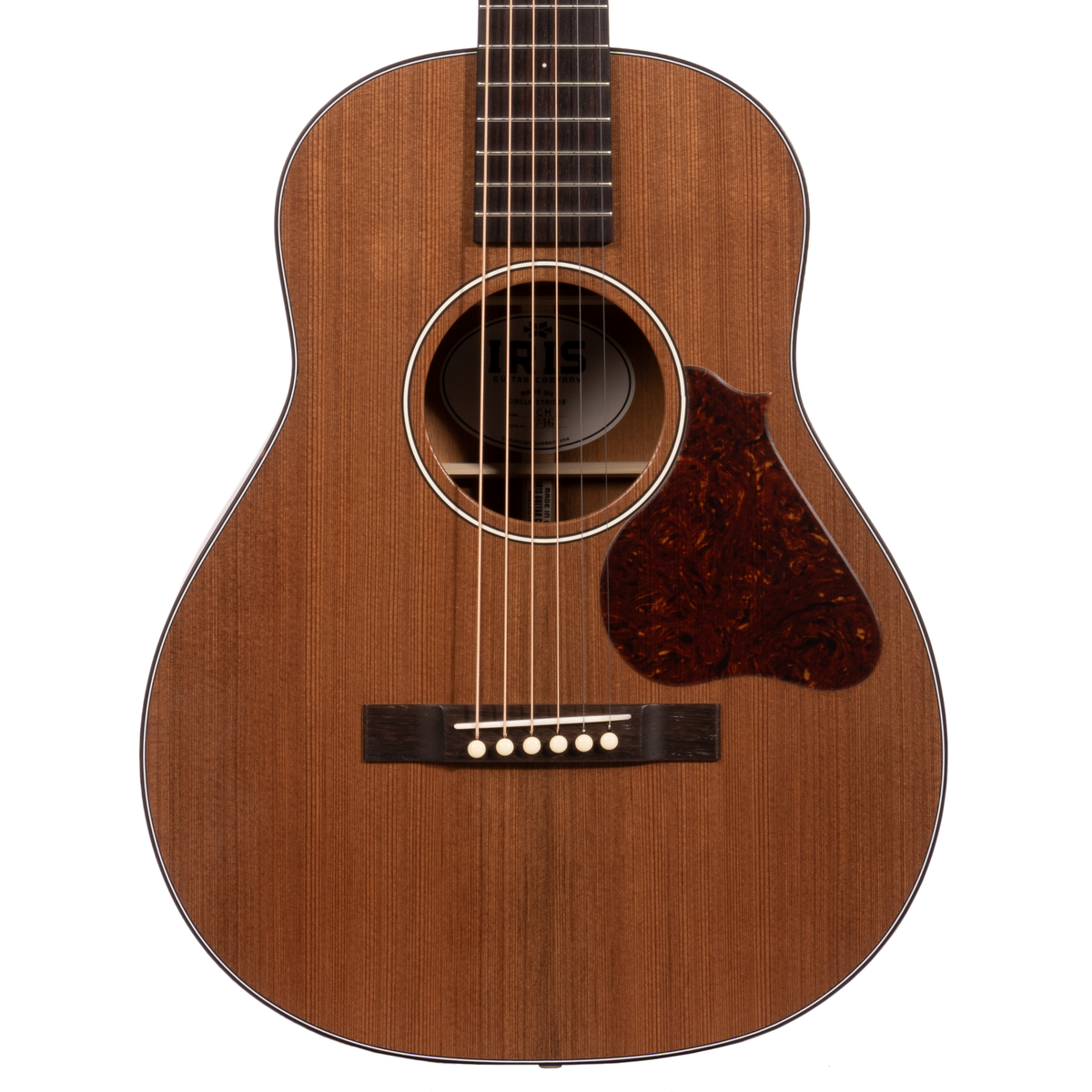 Iris Guitar Company CH Model Small Body Acoustic Guitar, Redwood Top, Natural
