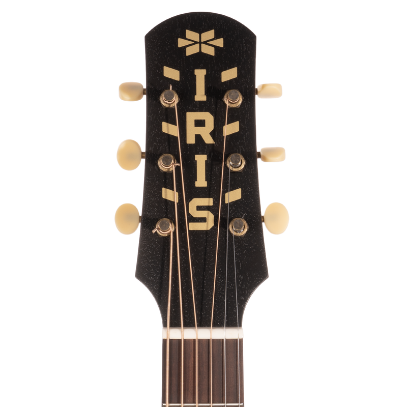 Iris Guitar Company OG Acoustic Guitar, w/ White Binding and Firestripe Pickguard, Burst