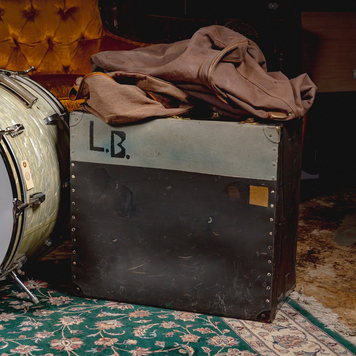 ‘50s WFL Drum Set, White Marine Pearl w/ Rogers Holiday Floor Tom and Hardware - Used