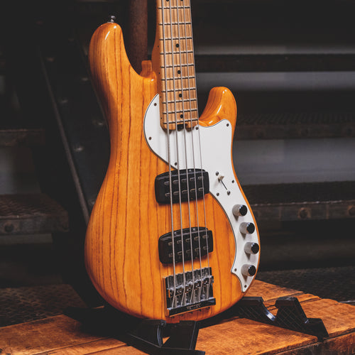 2014 Fender Dimension V 5-String Bass Guitar, Natural w/ OHSC - Used