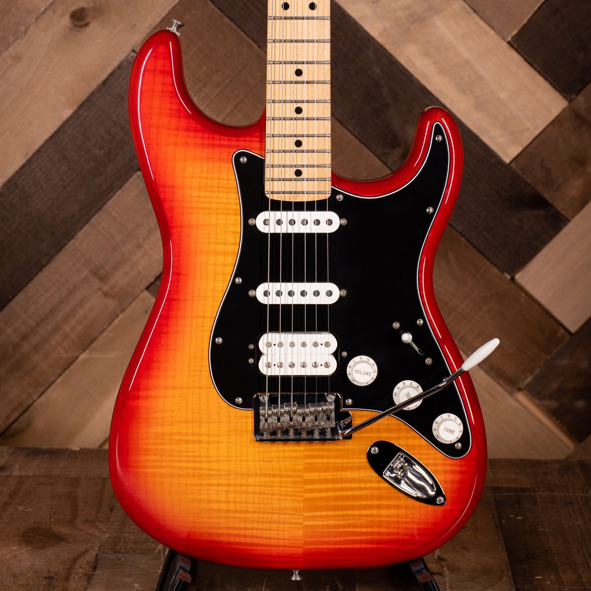 2020 Fender Player Stratocaster Plus Top Electric Guitar HSS, Cherry Burst - Used