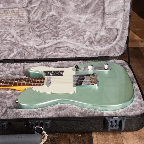 2021 Fender American Professional II Telecaster Electric Guitar, Mystic Surf Green with OHSC - Used
