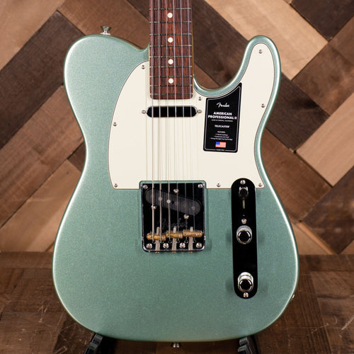 2021 Fender American Professional II Telecaster Electric Guitar, Mystic Surf Green with OHSC - Used