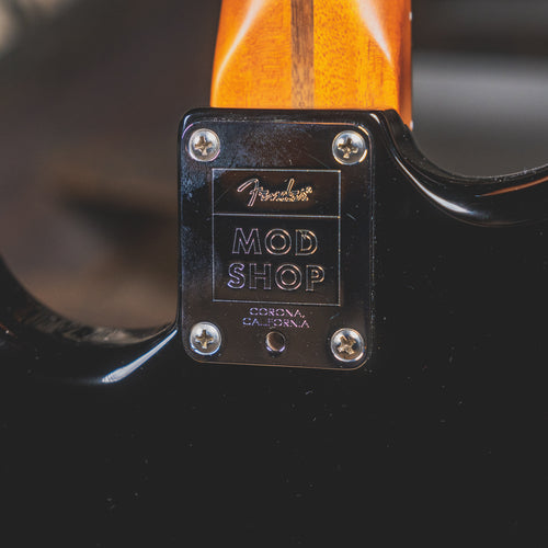2021 Fender Mod Shop Stratocaster American Pro II Style Mahogany Neck Black Electric Guitar, OHSC - Used