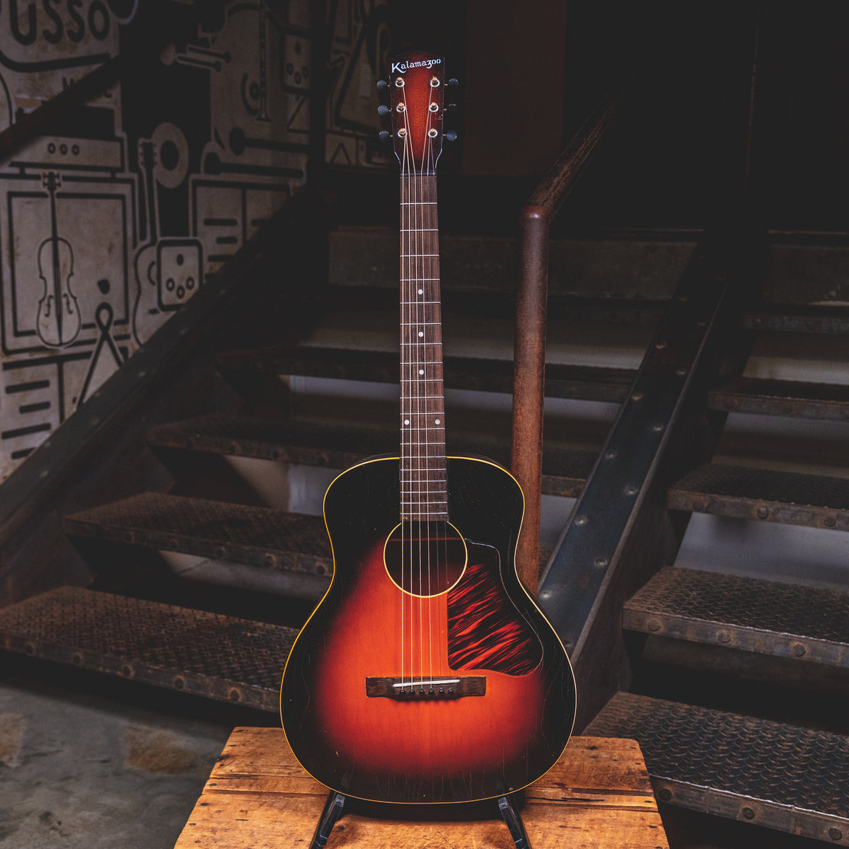 1938 Kalamazoo KG-11 Acoustic Guitar, Burst w/ Case - Used