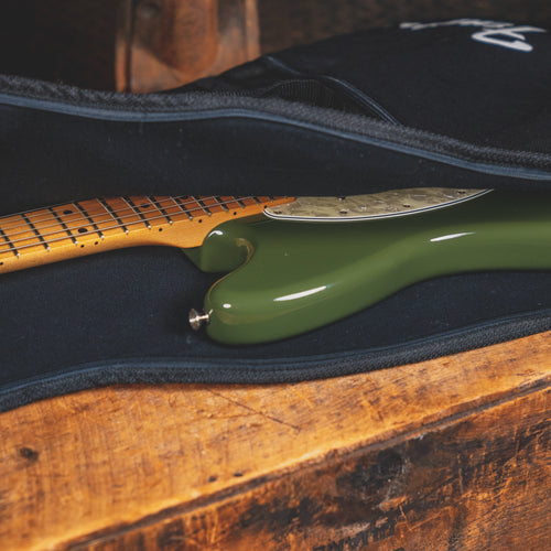 2016 Fender Player Mustang Electric Guitar, Olive Green w/ Gig Bag
