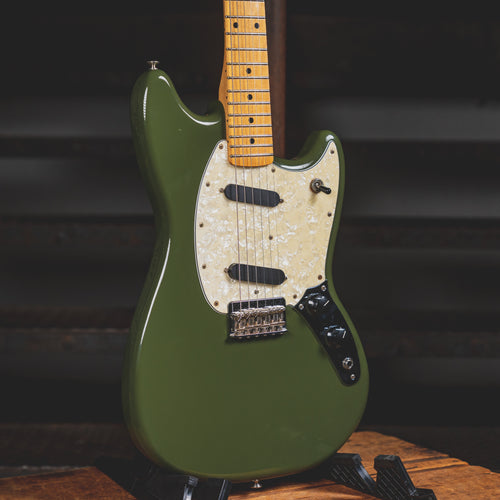 2016 Fender Player Mustang Electric Guitar, Olive Green w/ Gig Bag