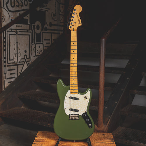 2016 Fender Player Mustang Electric Guitar, Olive Green w/ Gig Bag