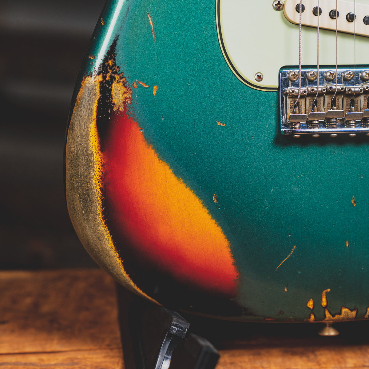 2018 Fender Custom Shop '61 Stratocaster Heavy Relic Sherwood Green Over 3-Tone Sunburst w/ OHSC - Used