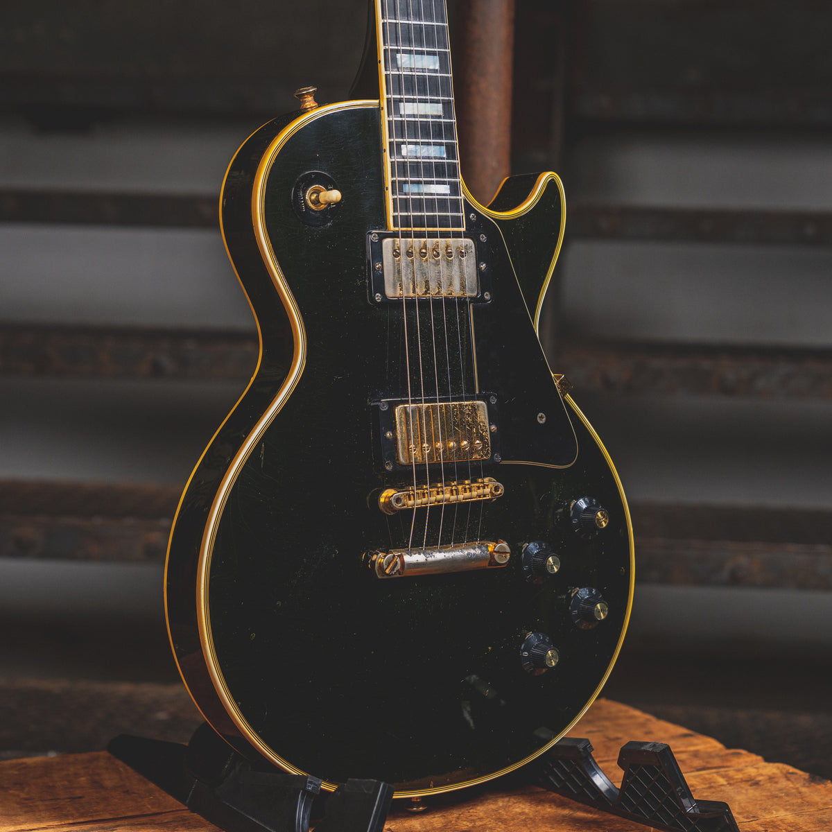 1970 Gibson Les Paul Custom Electric Guitar, Ebony w/ OHSC - Used