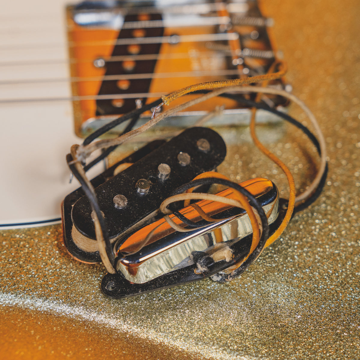 1994 Fender Custom Shop Telecaster Electric Guitar, Silver Sparkle w/OHSC - Used