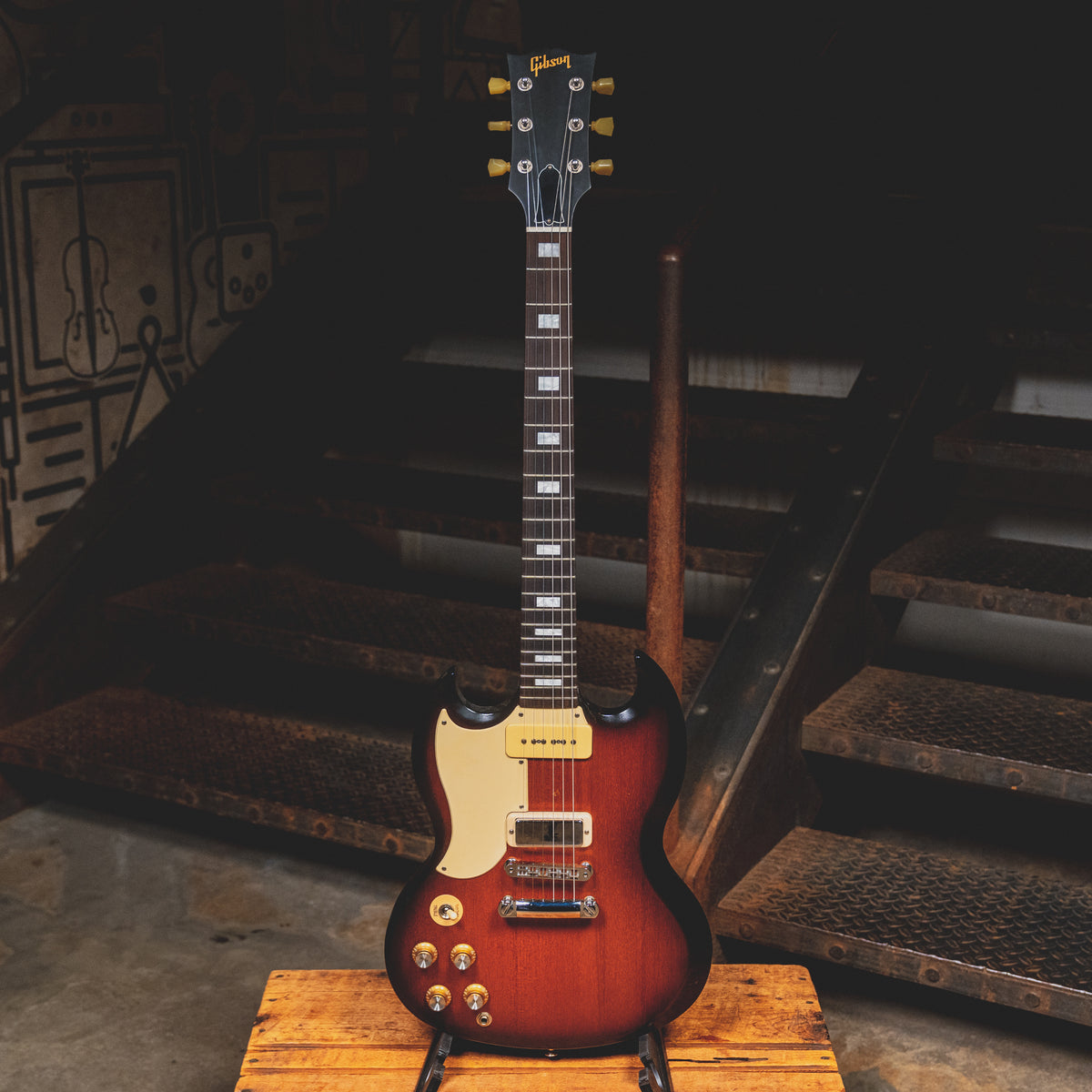2012 Gibson SG 70's Tribute Lefty Electric Guitar, Tobacco Sunburst w/ Gig Bag - Used