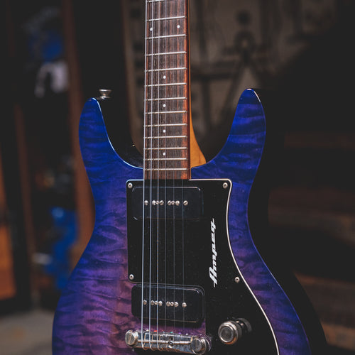 Ampeg Amg-1 Electric Guitar, Purple w/HSC - Used