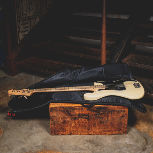 2021 Warmoth P-style Electric Bass Guitar, Vintage White w/ Gig Bag - Used