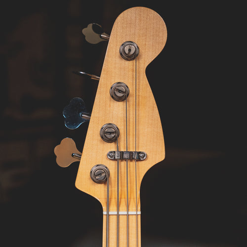 2021 Warmoth P-style Electric Bass Guitar, Vintage White w/ Gig Bag - Used