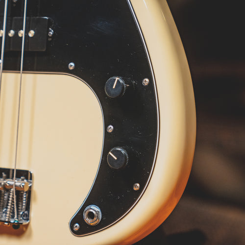 2021 Warmoth P-style Electric Bass Guitar, Vintage White w/ Gig Bag - Used