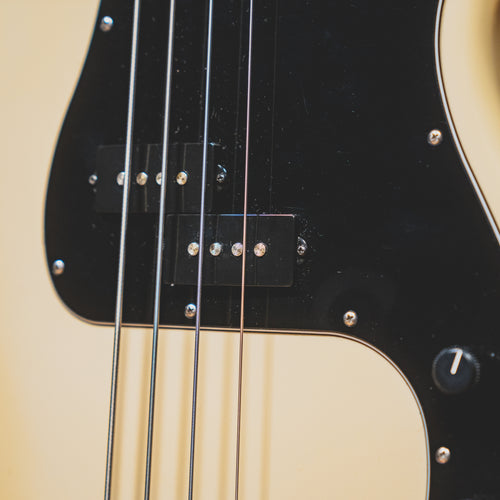 2021 Warmoth P-style Electric Bass Guitar, Vintage White w/ Gig Bag - Used