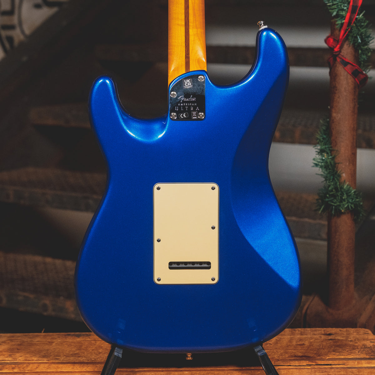2021 Fender American Ultra Stratocaster Electric Guitar, Cobra Blue w/OHSC - Used