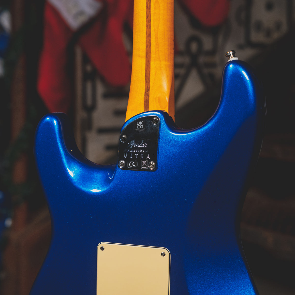 2021 Fender American Ultra Stratocaster Electric Guitar, Cobra Blue w/OHSC - Used