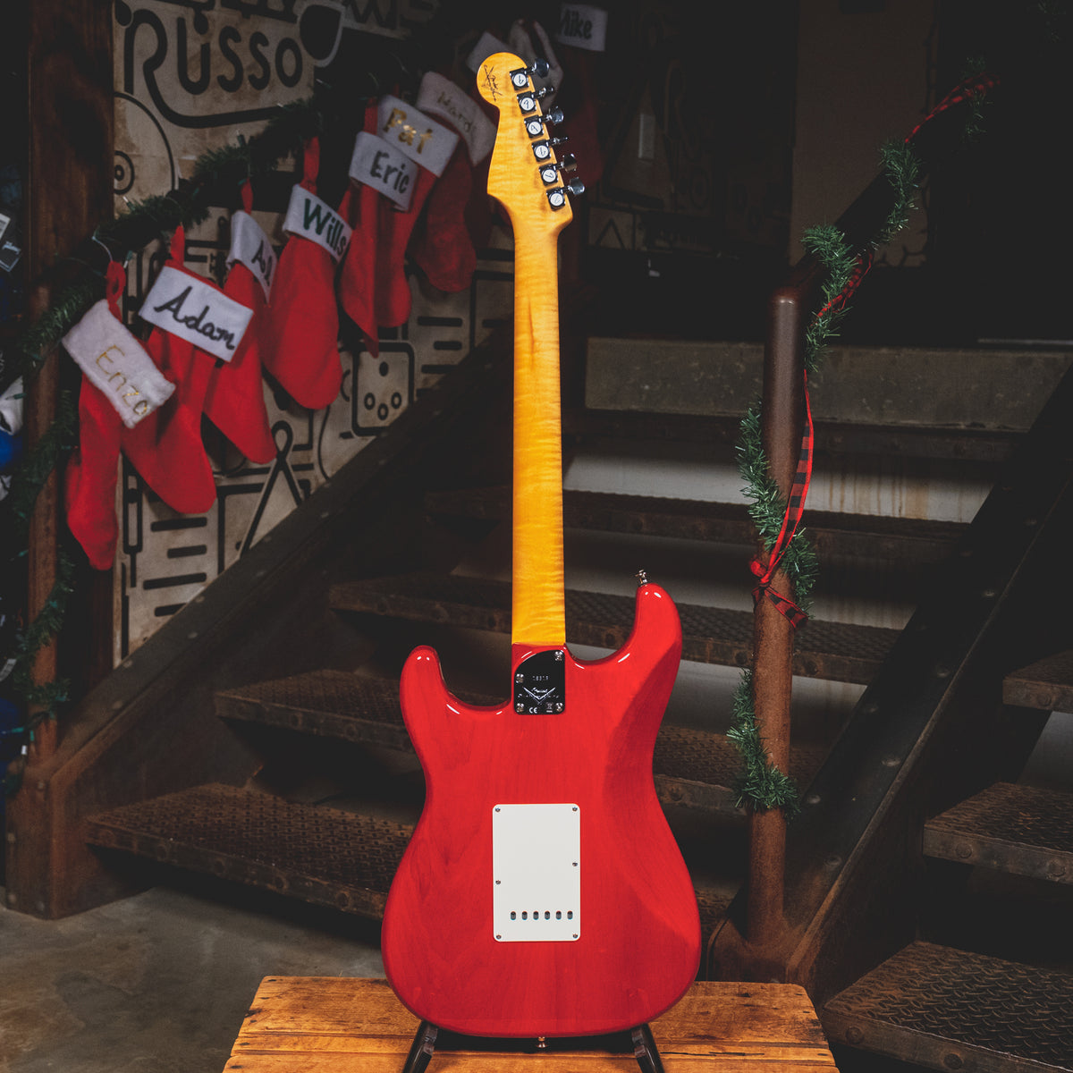 2020 Fender Custom Shop Stratocaster Electric Guitar, NOS Crimson Transparent w/OHSC - Used