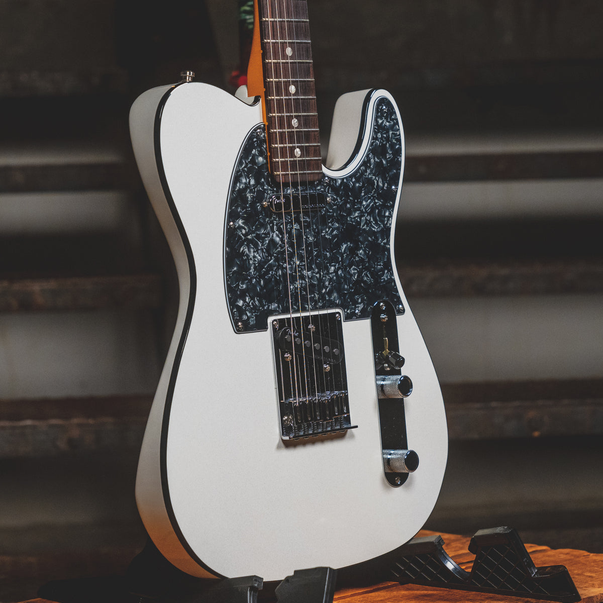 2021 Fender American Ultra Telecaster Electric Guitar, Arctic Pearl w/Hard Case - Used