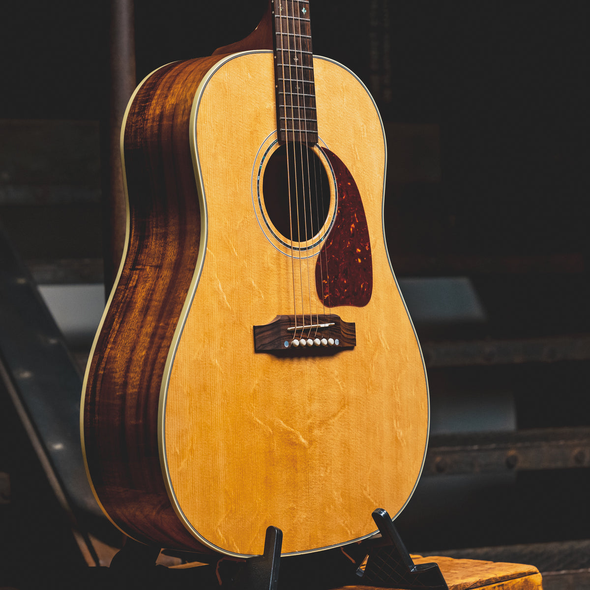2023 Gibson J-45 Koa Custom Shop Acoustic-Electric Guitar, Natural w/OHSC - Used