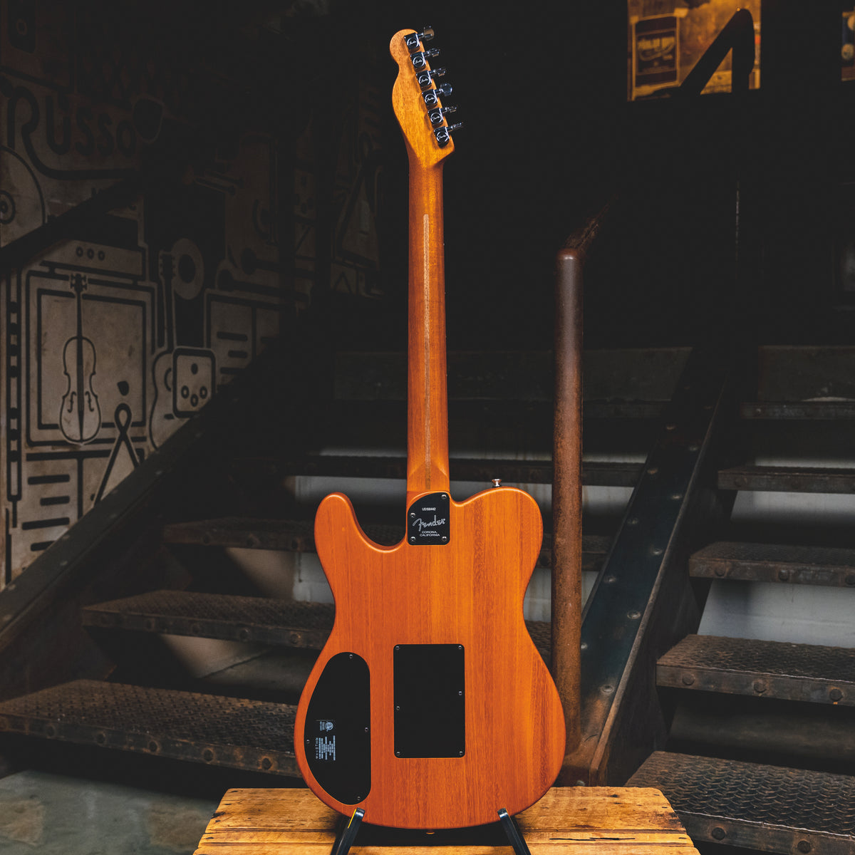 2019 Fender American Acoustasonic Telecaster Electric Guitar, Black w/OGB - Used