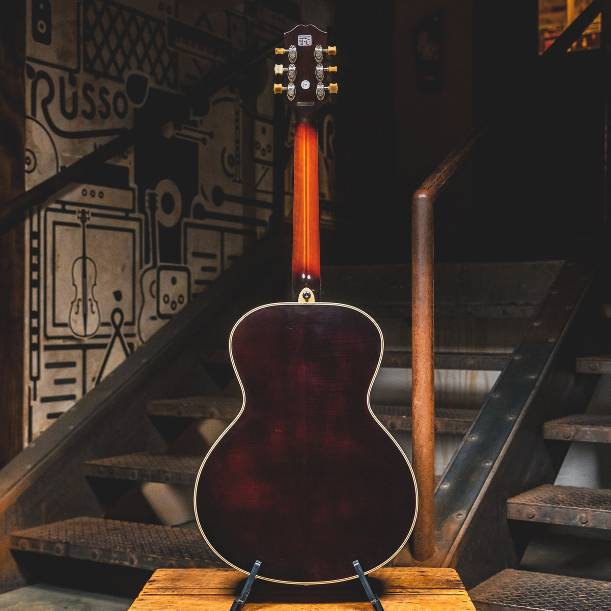 2017 Epiphone Masterbuilt Century Zenith Acoustic-Electric Guitar, Sunburst w/ OHSC - Used