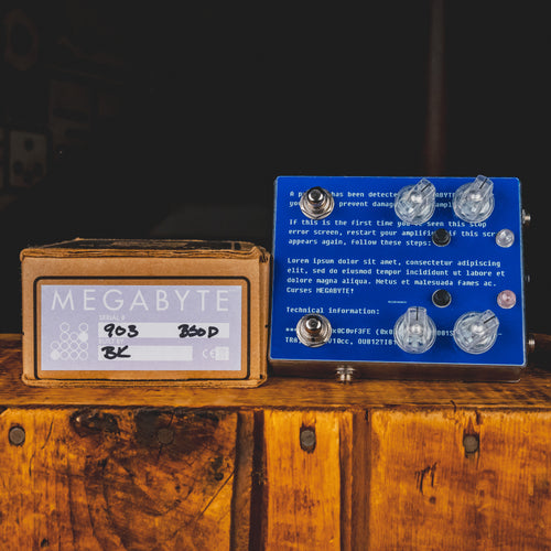 Caroline Guitar Company Megabyte Delay Effect Pedal, Blue Screen of Death - Used
