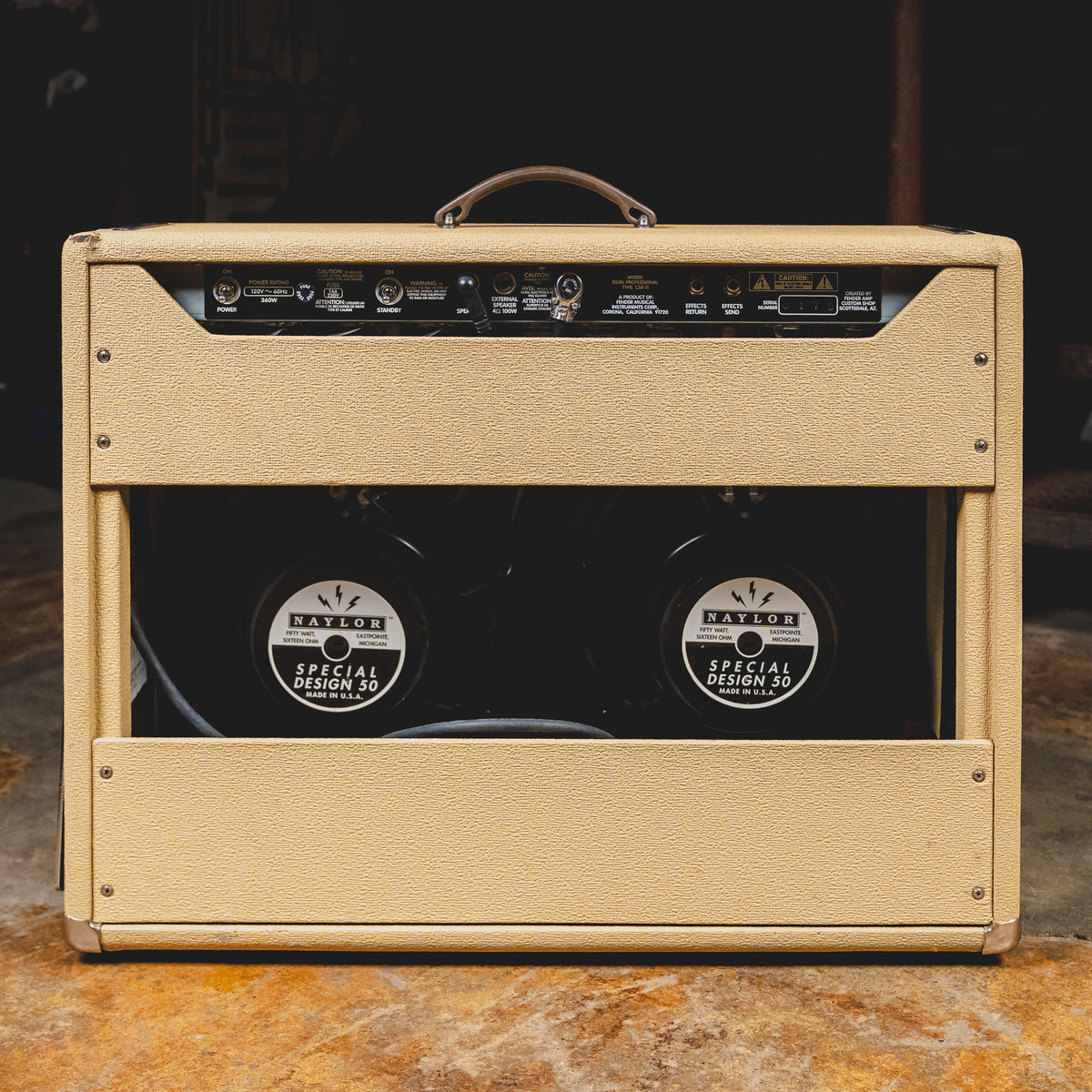 1995 Fender Dual Professional 2x12 Combo Amplifier, Blonde w/ Foot Switch & Cover - Used