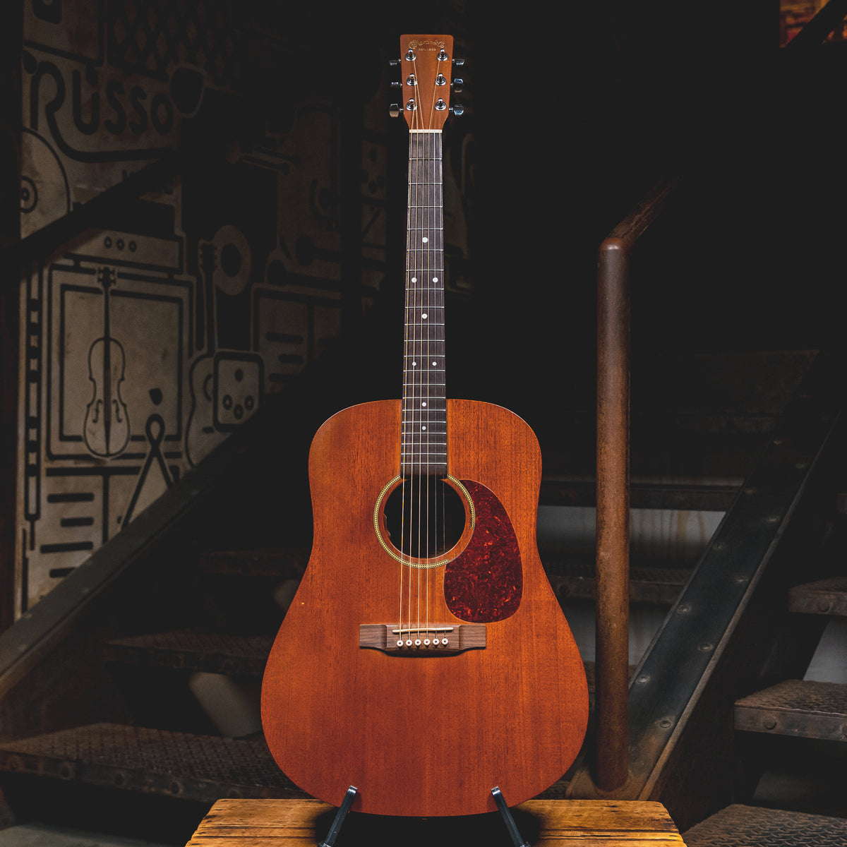 2013 Martin D-15 Acoustic-Electric Guitar, Natural w/OHSC - Used