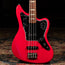 2007 Fender CIJ Deluxe Jaguar Bass Guitar, Hot Rod Red - Used