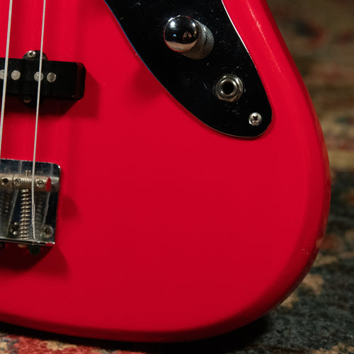 2007 Fender CIJ Deluxe Jaguar Bass Guitar, Hot Rod Red - Used