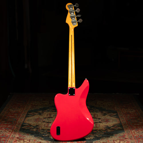 2007 Fender CIJ Deluxe Jaguar Bass Guitar, Hot Rod Red - Used