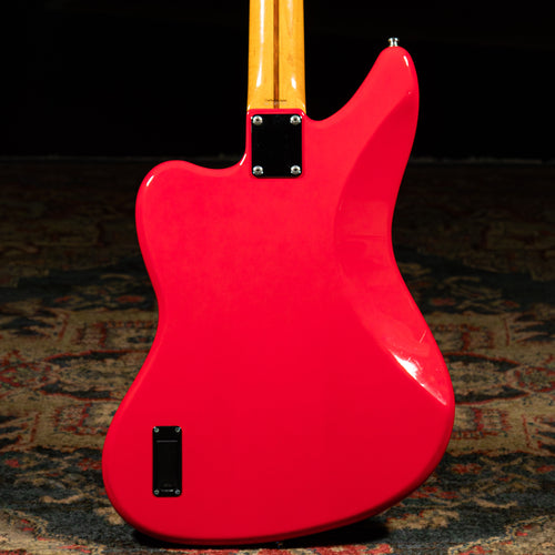 2007 Fender CIJ Deluxe Jaguar Bass Guitar, Hot Rod Red - Used