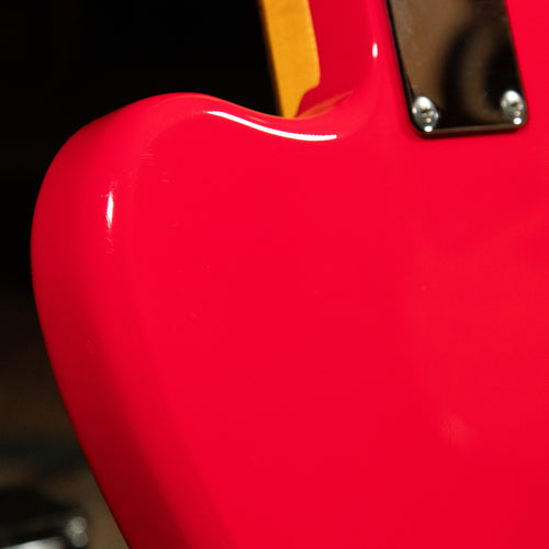 2007 Fender CIJ Deluxe Jaguar Bass Guitar, Hot Rod Red - Used