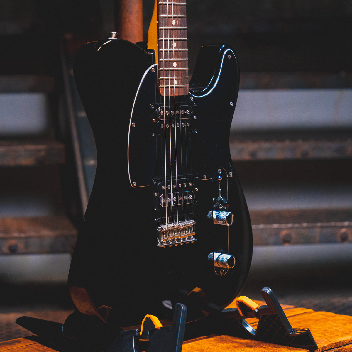 2016 Fender Standard Telecaster HH Electric Guitar, Black w/ Gig Bag - Used