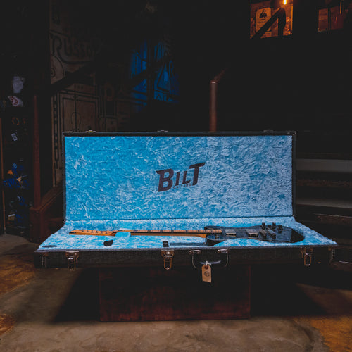 2022 Bilt ESG Electric Guitar, Black w/ OHSC - Used