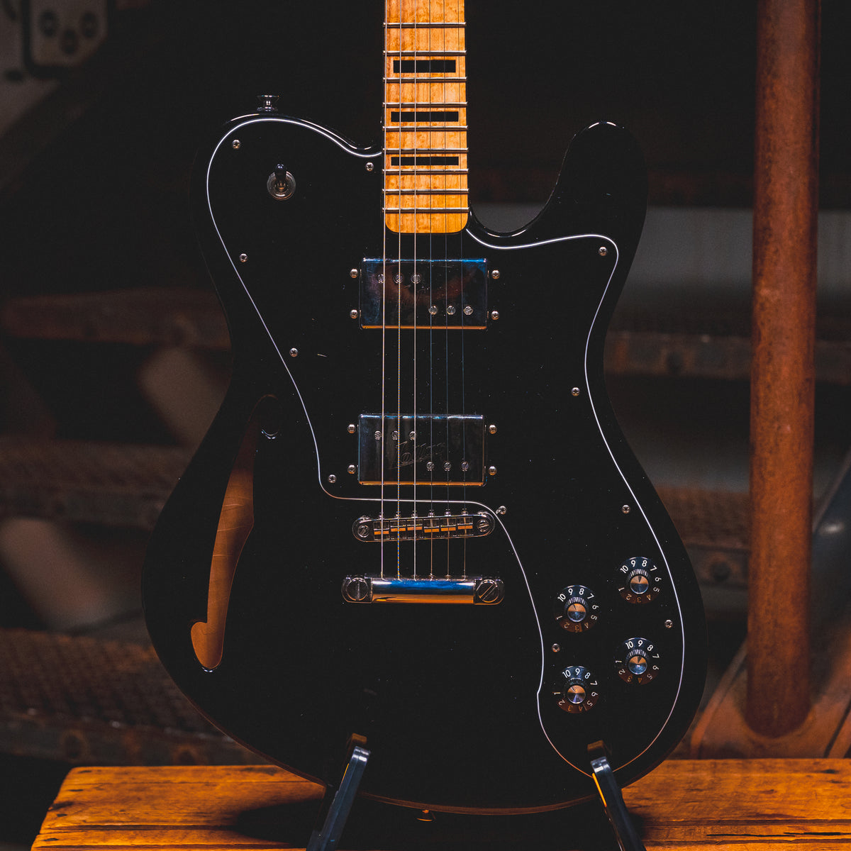 2022 Bilt ESG Electric Guitar, Black w/ OHSC - Used