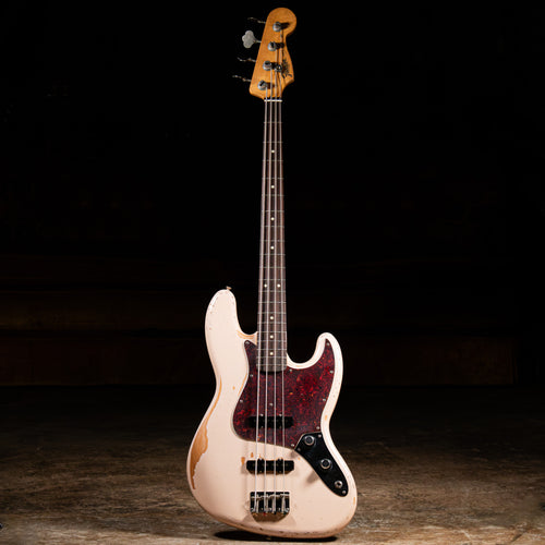 2022 Fender Flea Artist Series Jazz Bass, Road Worn Shell Pink W/HSC - Used