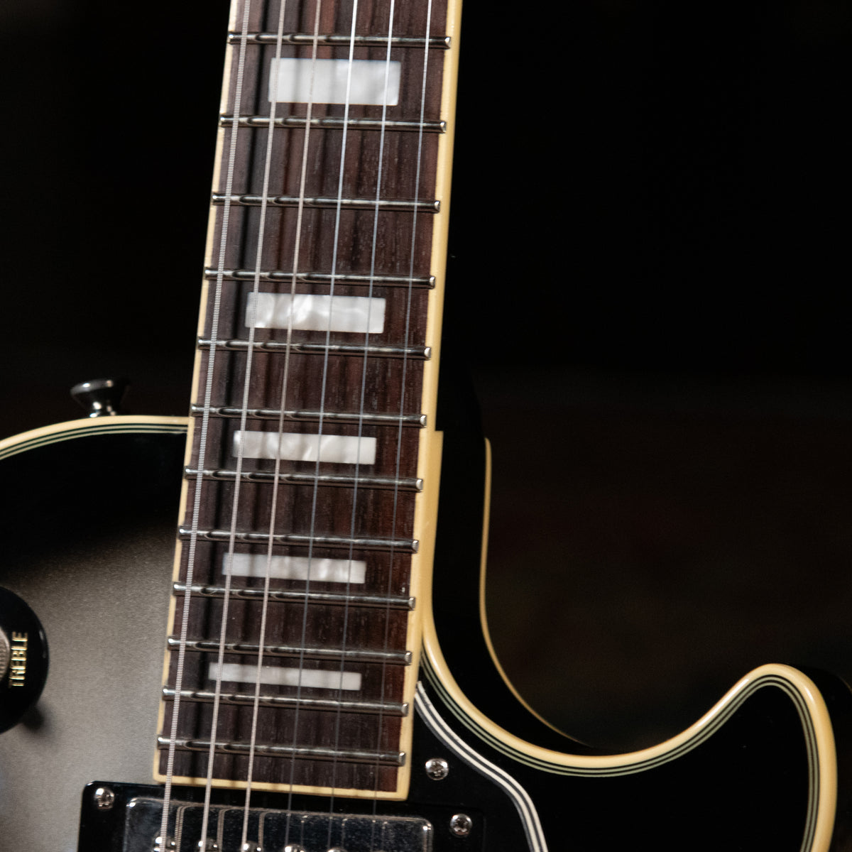 2015 Epiphone Les Paul Custom Pro Electric Guitar, Silverburst - Used