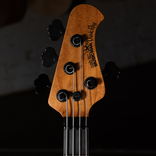 2024 Music Man Dark Ray Bass Guitar, Obsidian Black w/Soft Case - Used