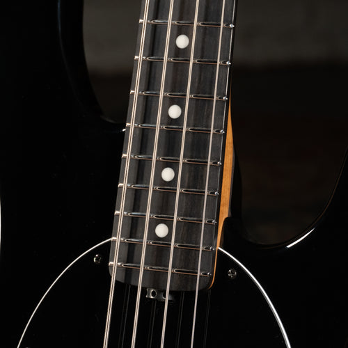 2024 Music Man Dark Ray Bass Guitar, Obsidian Black w/Soft Case - Used