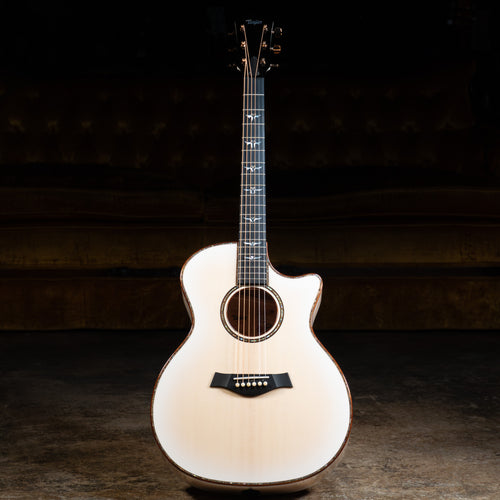 2023 Taylor C14ce Custom Lutz Acoustic Guitar, Lutz Spruce Top, White Pearl Burst w/OHSC - Used