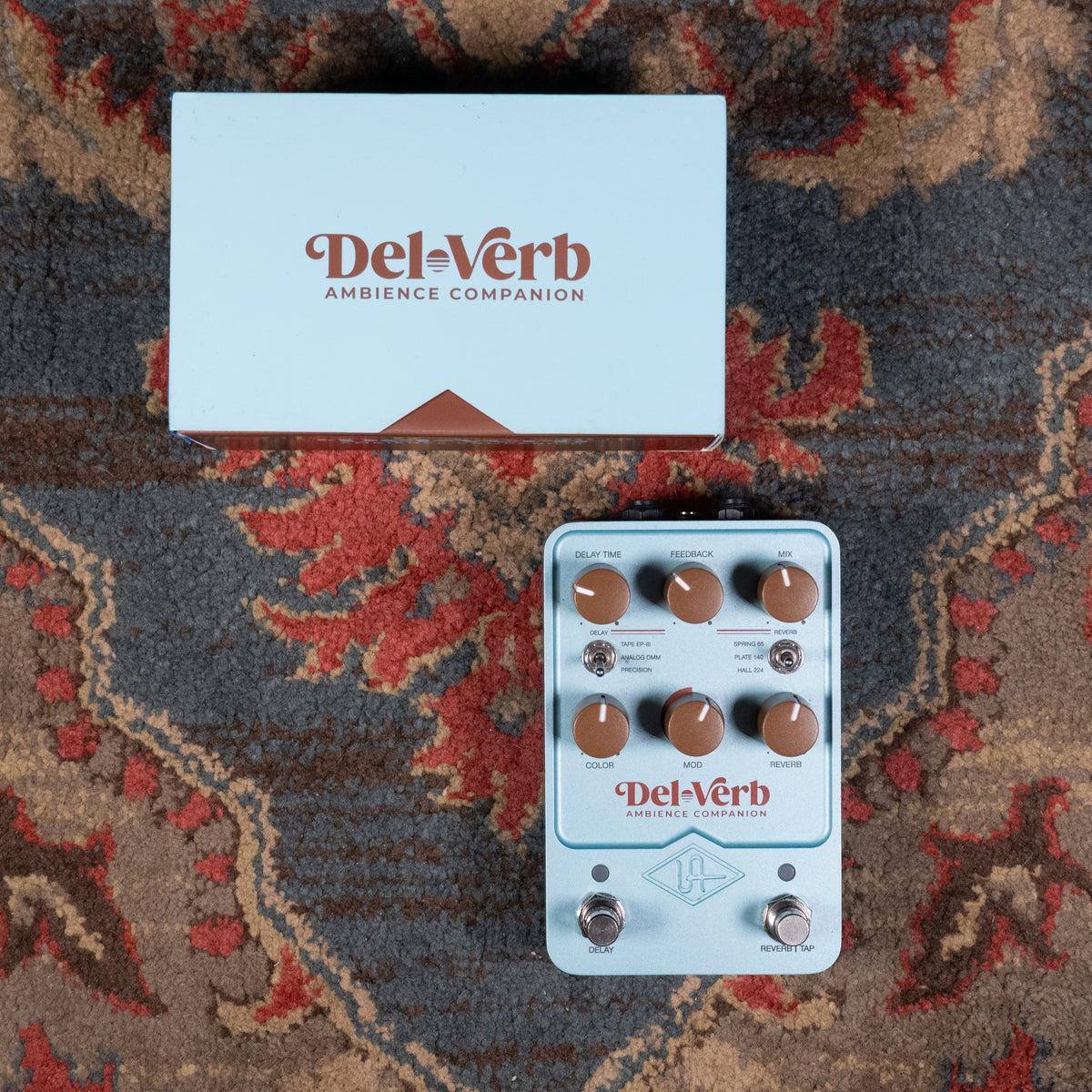 Universal Audio Del-Verb Ambience Companion Reverb Effect Pedal w/Box - Used