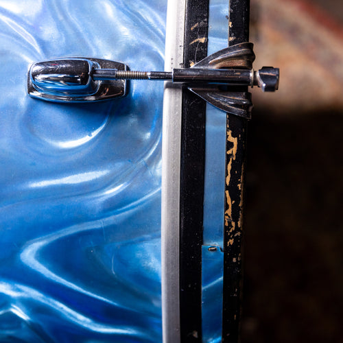 Ludwig Standard S-300 Drum Kit, Blue Satin Flame Rewrap w/ Aluminum Snare - Used